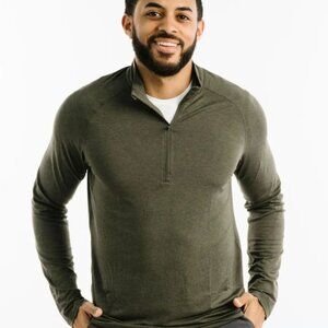 ZYIA ACTIVE Mens Army Comfy 1/4 Zip pullover